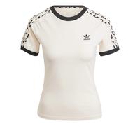 ADIDAS ORIGINALS T-shirt 'Leopard 3-Stripes' beige / noir / blanc cassé, Taille M-L