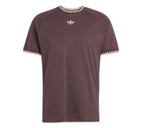 ADIDAS ORIGINALS T-Shirt brun foncé / blanc, Taille L