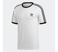 Adidas Originals T-Shirt Rayé Col Rond 3 Bandes Blanc Noir Trefoil CW1203