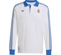 ADIDAS ORIGINALS T-Shirt 'Real Madrid Terrace Icons Long Sleeve Polo' bleu / blanc, Taille XS