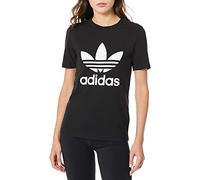adidas Originals T- Shirt trèfle, Noir/Blanc, Taille S Femmes