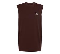 ADIDAS ORIGINALS T-Shirt 'Trefoil Essentials' chocolat / blanc, Taille M