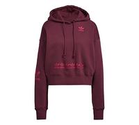 adidas Originals Trefoil Logo Play Cropped Hoodie Victory Crimson MD