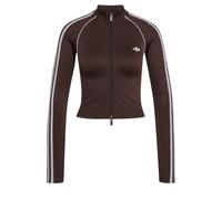 ADIDAS ORIGINALS Veste de survêtement 'Essentials' mastic / chocolat / blanc, Taille S