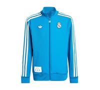 ADIDAS ORIGINALS Veste de survêtement 'Real Madrid Terrace Icons' bleu ciel / jaune d'or / blanc, Taille 140