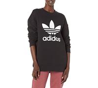 adidas Originals Women's Trefoil Crew Neck Sweatshirt, black/White, L