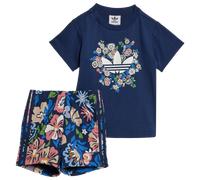 Adidas Originals X Liberty London Shorts And Tee Bébé - Survêtements, Bleu - Taille 93 - 98 CM - Jersey de coton Blue 93 - 98 CM