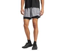 Short adidas Own the Run CLIMACOOL 2-en-1 gris noir - XL