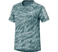 ADIDAS Own The Run Allover Print Short Sleeve Tshirt - Femme - Vert - taille L- modèle 2025