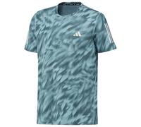 Adidas Own The Run Allover Print Short Sleeve T-shirt Bleu XL Homme