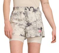 adidas Own the Run Spray Dye 2in1 Shorts S Argent