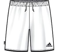 adidas Pantalon Parma II SHT WB, Homme, Bekleidung New Parma Shorts RT mit Innenslip, Blanc/Noir