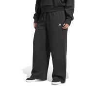 Adidas Pantalon de jogging femme Essentials petit logo Feel Cozy à ourlet ouvert Noir/Blanc XL Plus