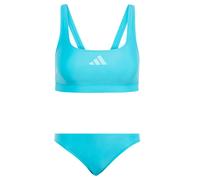 Adidas Damen 3 Stripes V-Back Bikini, Lucid Cyan/Flash Aqua, 46