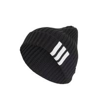 adidas Mixte 3 Stripes Beanie Hat, Black/White, S-M