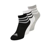 ADIDAS PERFORMANCE Chaussettes '3-Stripes Cushioned Sportswear Low-Cut 3 Pairs' gris chiné / noir / blanc, Taille 37-39