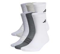 ADIDAS PERFORMANCE Chaussettes de sport 'CUSHIONED CREW 6 PAIR PACK' gris clair / gris chiné / noir / blanc, Taille 46-48