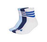 Adidas Chaussettes mi-montantes 3-Stripes Essential – 3 paires – 43-45 bleu foncé/blanc/bleu clair