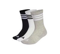 Chaussettes adidas 3-Stripes Cushioned Sportswear Crew gris blanc 3 paires - S