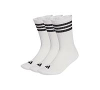 Chaussettes adidas 3-Stripes Cushioned Sportswear Crew blanc noir 3 paires - M