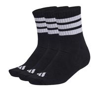 Adidas Chaussettes mi-montantes mixte 3 bandes Sportswear rembourrées 3 paires Noir/Blanc/Blanc 40-42