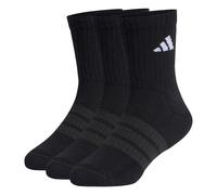 adidas Unisex Kinder CUSHIONED SPORTSWEAR CREW SOCKS 3 PAIR PACK, black/black/white, 6-7 Years