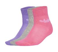 adidas Unisex Kinder LINEAR KIDS ANKLE SOCKS 5pP, True Pink/Pink Fusion/Violet Fusion/Medium Grey Heather, 6-7 Years