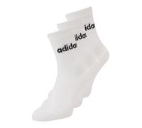 adidas Mixte enfant Linear Crew Cushioned Socks 3 Pairs, White/Black, 6-7 Years