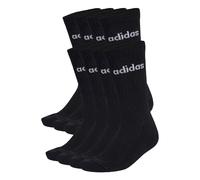 Adidas Chaussettes hommes LINEAR CUSHIONED CREW SOCK – mi-mollet rembourrées (10 paires) Noir M
