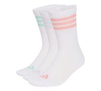 Adidas Chaussettes mixtes 3Stripes 3 paires - Blanc/Semi Frozen Turbo/Clear Mint/Frozen Purple - M