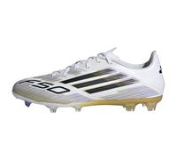 adidas Unisex Chaussure F50 League Terrain Souple/Multi-Surfaces, Cloud White/Core Black/Gold Metallic, 46