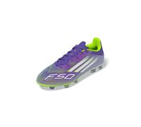 adidas Mixte F50 League Firm Ground Football Boots Chaussures, Purple Rush/Cloud White/Lucid Lemon, 46 2/3 EU