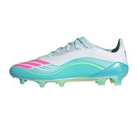 ADIDAS PERFORMANCE Chaussure de foot 'F50 Messi Elite' aqua / vert fluo / rose / coquille d'oeuf, Taille 48,5-49