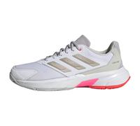 adidas Femme Courtjam Control 3 Tennis Shoes Chaussures, Cloud White/Iron Metallic/Lucid Red, 36 2/3 EU