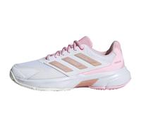 Adidas Femme Courtjam Control 3 Tennis Shoes, Cloud White/Silver Metallic/Lucid Pink, 41 1/3 EU