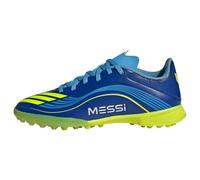 adidas Kids' Chaussure F50 Messi League Turf Enfants, Royal Blue/Solar Yellow/Semi Blue Burst, 33 1/2
