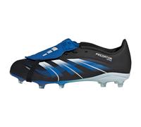 adidas Kids' Chaussures Predator Ligue JB à Languette Rabattable pour Terrain Souple/Multi-Surfaces Enfants, Core Black/Cloud White/Glow Blue, 35