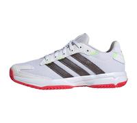 adidas Mixte Enfant Stabil Junior Indoor Shoes Chaussures de Sport, Cloud White/Aurora Met. / Semi Lucid Red, 34 EU