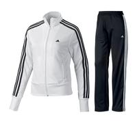 Adidas Performance ESS 3S Ensemble Survêtement Femme Blanc/Noir, Polyester