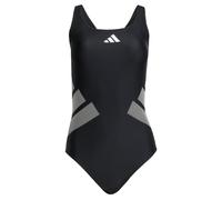 adidas Femme Logo C-Back Swimsuit, Black/White, 34