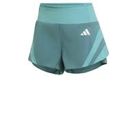 ADIDAS PERFORMANCE Pantalon de sport 'Adizero 3' turquoise / émeraude / blanc, Taille S
