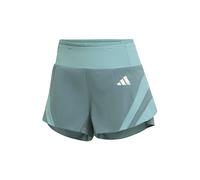 ADIDAS PERFORMANCE Pantalon de sport 'ADIZERO 3' vert / émeraude / blanc, Taille S