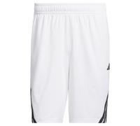 adidas Homme Legends 3-Stripes Basketball Shorts, White/Black, M 7 inch