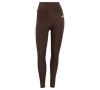 ADIDAS PERFORMANCE Pantalon de sport 'Optime Power Essentials' brun foncé / blanc, Taille S