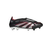 Chaussure de football languette rabattable Predator Obsidian Strike Terrain souple Core Black / Silver Metallic / Vivid Red 40 2/3