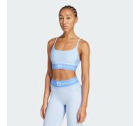 ADIDAS PERFORMANCE Soutien-gorge de sport 'Hyperglam' azur / bleu pastel, Taille L