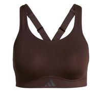 ADIDAS PERFORMANCE Soutien-gorge de sport 'Optime' chocolat / gris foncé, Taille M