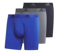 Adidas Performance Stretch Cotton Boxer Briefs 3-Pack, Soft Underwear, Superior Comfort Boxeur ajusté, Bleu Roi de l'équipe/Gris Onyx/Bleu Tint, M (Lot de 3) Homme