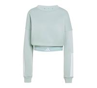 Adidas Hyperglam 3 Stripes Cropped Crewneck Sweatshirt Gris XS Femme
