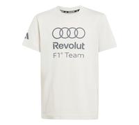 ADIDAS PERFORMANCE T-Shirt fonctionnel 'Audi Formel Eins Team Dna' gris / blanc cassé, Taille 152